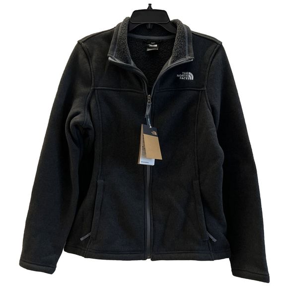 The North Face Women's Sz XL Dark Gray Heather Maggy Fleece Full Zip Sweater - Picture 1 of 12